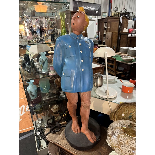 Plaster Tintin Figurine, 1980s For Sale - Image 3 of 9