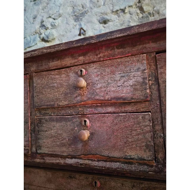Antique French PaintedPoplar and Pine Shop Chest of Drawers, 1850s For Sale - Image 13 of 18