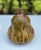 Olive Vintage 5” Organic Studio Pottery Bottle Vase in Olive Drip Glaze For Sale - Image 8 of 11