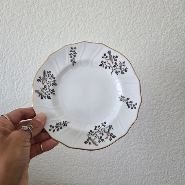 Ceramic Vintage Spode Copeland English Bird Plates With Gold Trim, Set of 4 For Sale - Image 7 of 7