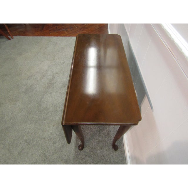 Traditional Kittinger Williamsburg Adaptation Mahogany Dropleaf Side Table For Sale - Image 3 of 7