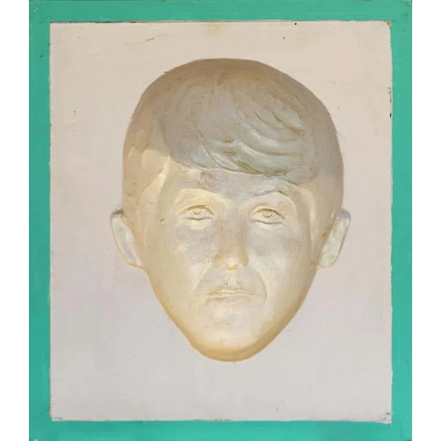 Set of four cast stone portraits of the members of the iconic British rock group The Beatles by Houston artist David...