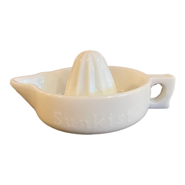 Vintage Milk Glass Sunkist Juicer For Sale