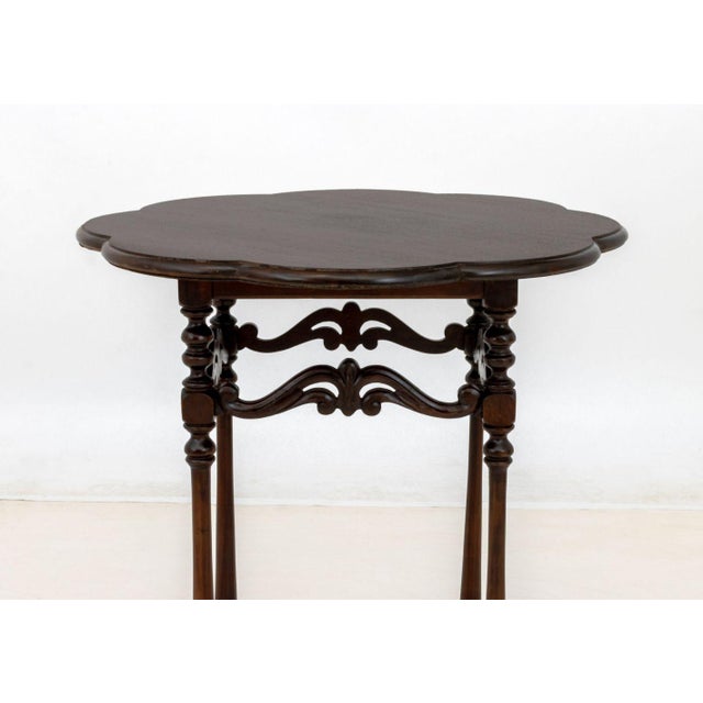 Victorian Victorian Style Floriform Top Side Table For Sale - Image 3 of 7