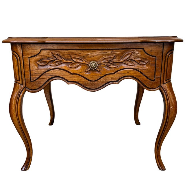 Pair of French Country end tables (or low nightstands) from the Cabernet II Collection by Drexel Heritage, circa...