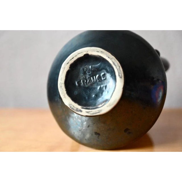 Mid-Century Black Vase from Poët Laval, France, 1950s For Sale - Image 9 of 12