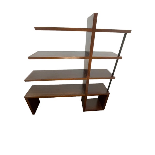 William Emmerson Walnut Bookcase, Modern Open Shelving Unit, Chocolate Finish For Sale - Image 14 of 14
