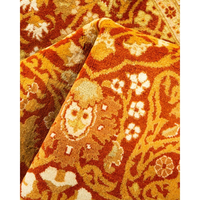 Textile Mogul, One-of-a-Kind Hand-Knotted Area Rug - Orange, 3' 1" x 5' 6" For Sale - Image 7 of 8