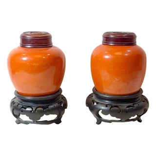 19th Century Chinese Ginger Jars - A Pair For Sale