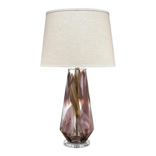 Watercolor Blown Glass Table Lamp For Sale