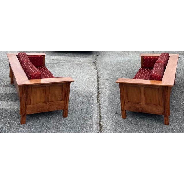 Late 20th Century Mission Style Sofas in the Manner of Stickley a