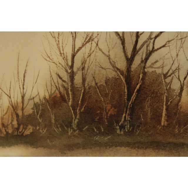 Vintage 20th C. Watercolor Landscape by Dorothy Brych For Sale - Image 10 of 13