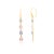 Not Yet Made - Made To Order 3.66 Carat Multi Sapphire Uneven Cut Dangle Earrings in 18k Gold- A Pair For Sale - Image 5 of 10