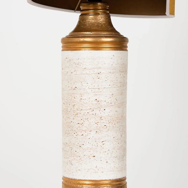 Birch Table Lamps with Silk Lampshade by Bitossi, 1960s, Set of 2 For Sale - Image 8 of 16