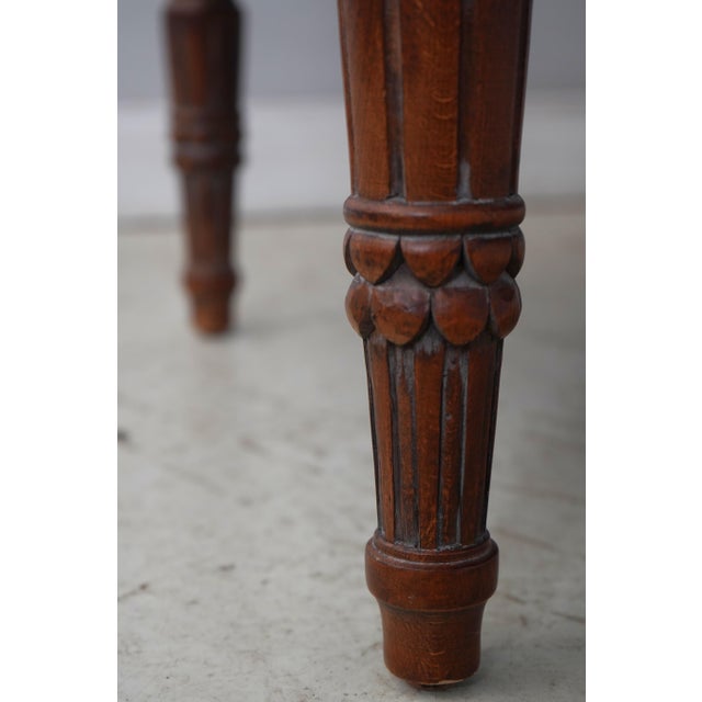 Century French Louis XVI Style Bergere Chair & Ottoman For Sale - Image 15 of 18
