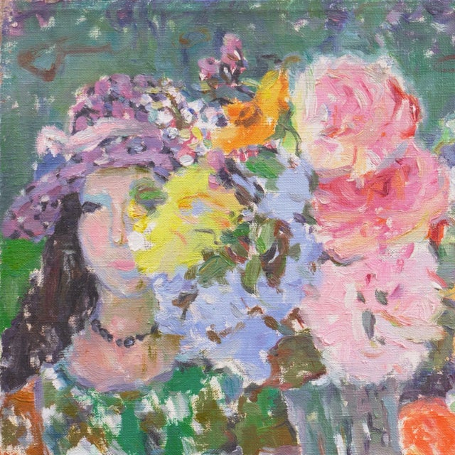 'Au Table' by Manuel Vicente Mujica, Venezuelan Post-Impressionist Oil, Museo De Bellas Artes, Caracas For Sale In Monterey, CA - Image 6 of 9