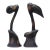 Mid 20th Century African Carved Wood Modernist Sculpture Male and Female Busts - A Pair For Sale