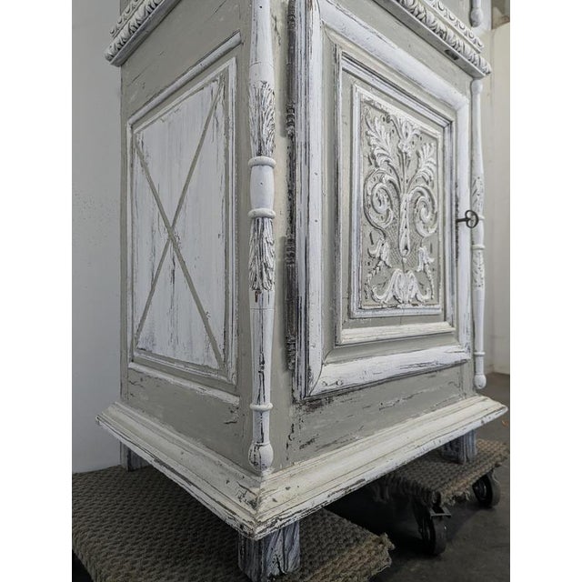 Henry II Carved Grey Oak Cabinet For Sale - Image 6 of 10