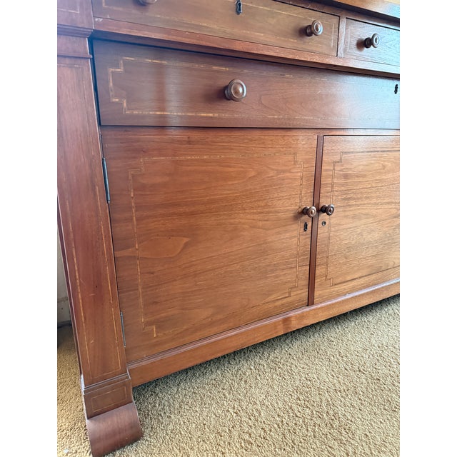 In the Style of Stickley Furniture - Antique Solid Wood Sideboard Buffet For Sale - Image 6 of 6