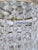 Metal Vintage Hollywood Regency Florentine Brass Tiered Waterfall Crystal Wedding Cake Chandelier For Sale - Image 7 of 8