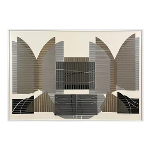 Rita Schwartz - Vintage Postmodernist Op Art Six Layer Screenprint, Signed (Ca. 1980)