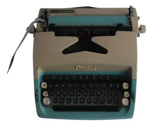 Consul Typewriter in Two-Tone Cream and Aqua, Czechoslovakia, 1960s