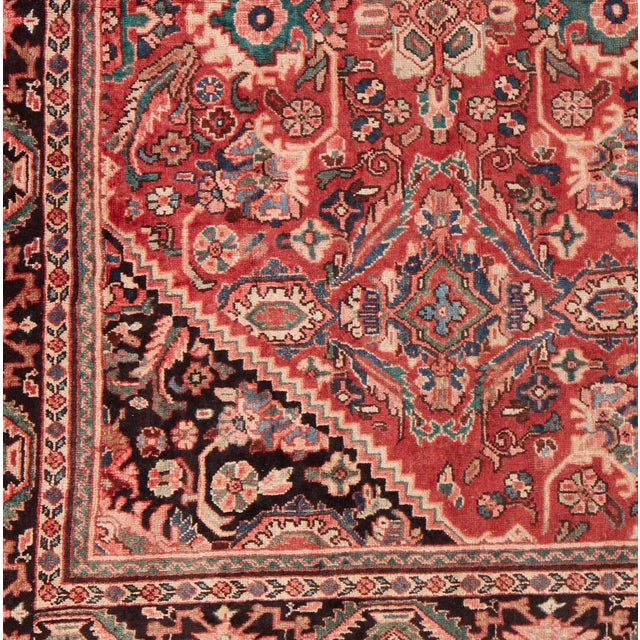 Vintage Persian Mahal Wool Rug For Sale - Image 10 of 13