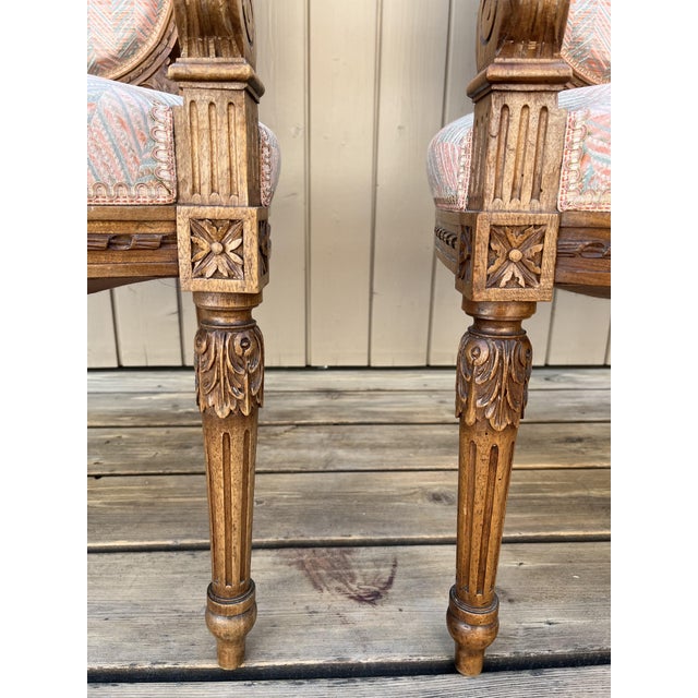 Louis XVI Style Armchairs, 1920s, Set of 2 For Sale - Image 11 of 15