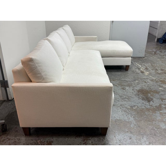 Norwalk Furniture Louise Sectional With Chaise For Sale In San Francisco - Image 6 of 12