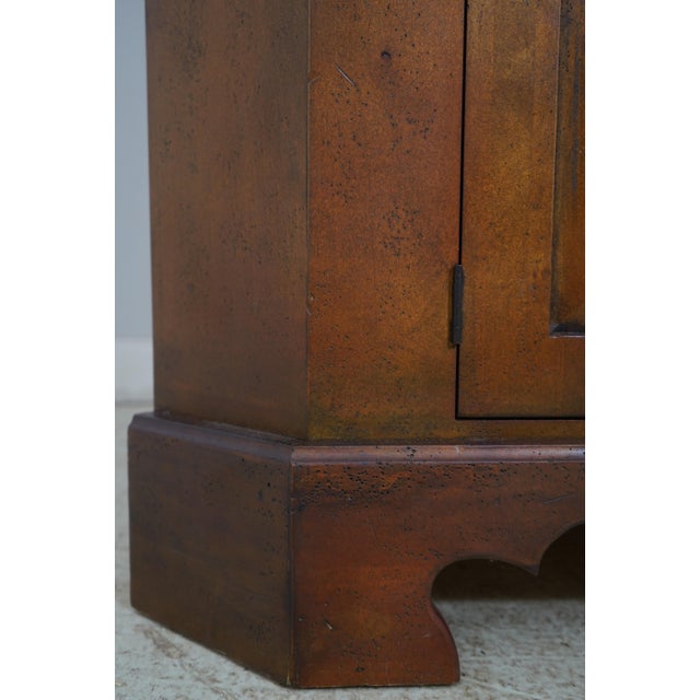 Wood Habersham Country 4 Door Corner Cupboard Cabinet For Sale - Image 7 of 12