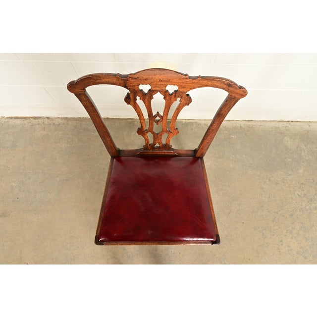 Mid 18th Century 18th Century Antique Thomas Chippendale Period Carved Mahogany Side Chair or Dining Chair For Sale - Image 5 of 12