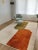 Contemporary Orange Green Color Block Wool Moroccan Rug For Sale - Image 17 of 18