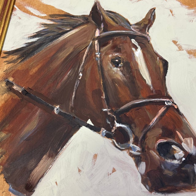 2020s Contemporary Original Horse Portrait Painting by Stephen Heigh “Ready to Run” For Sale - Image 5 of 6