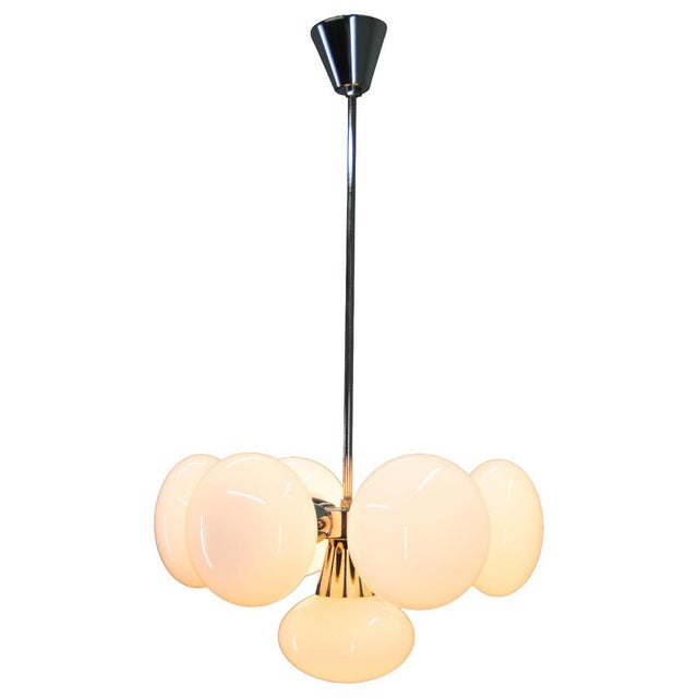 Space Age Glass Sputnik Chandelier from Kamenicky Senov, 1970s For Sale - Image 11 of 11