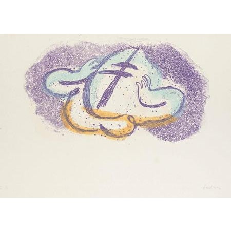 L'Otage aux mains is an original etching realized by Jean Fautrier in 1944. Hand signed in pencil on lower right margin....