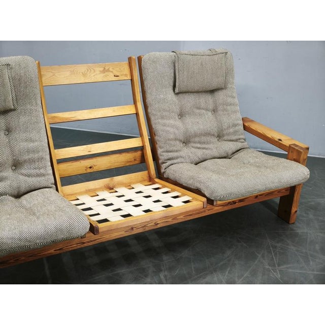 1970s Dymling Three-Seater Pine Sofa by Yngve Ekström for Swedese, 1970s For Sale - Image 5 of 16