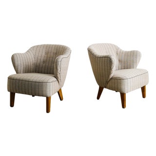 Mid-Century Modern Danish Armchairs by Flemming Lassen for Asko, 1950s, Set of 2 For Sale