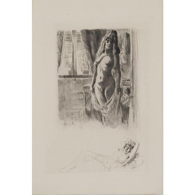 Alméry Lobel-Riche, Nu au foulard, Etching For Sale - Image 6 of 6