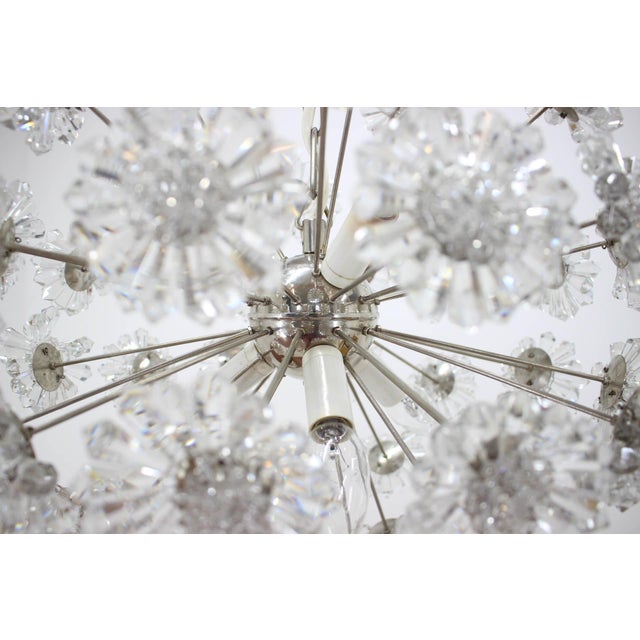 Dandelion Chandelier from Preciosa, 1970s For Sale - Image 6 of 13