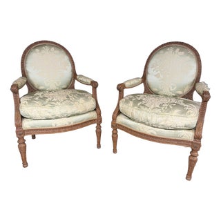 French Bergere Armchairs, 1870, Set of 2 For Sale