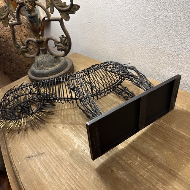 Post Impressionist Large Wire Mid Century Wire Lion Sculpture For Sale - Image 3 of 5