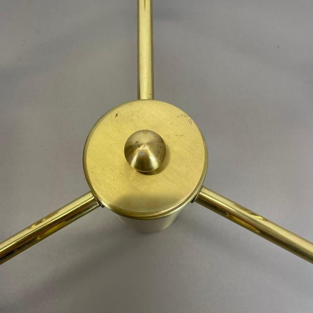 Space Age Atomic Ceiling Light in Brass, Italy, 1970s For Sale - Image 14 of 18