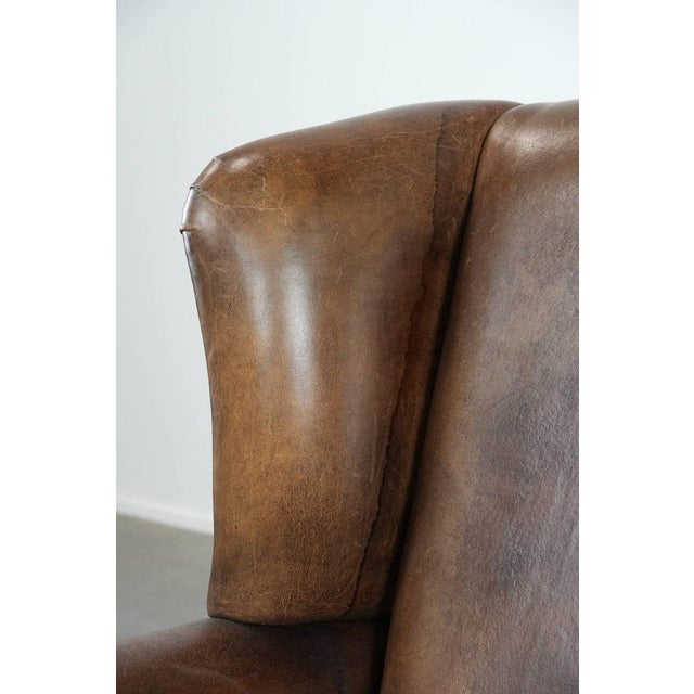 Vintage Club Chair in Sheepskin Leather For Sale - Image 11 of 18