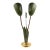 1970s Mid-Century Modern Green Lily Shaped Lamp For Sale