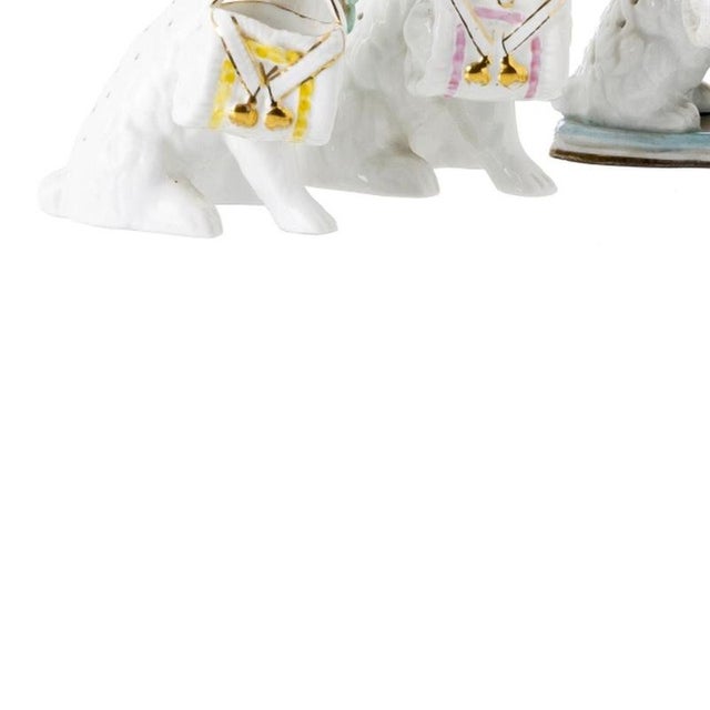 Porcelain Cat with Basket Toothpick Holders from Vista Alegre, Set of 5 For Sale - Image 3 of 6