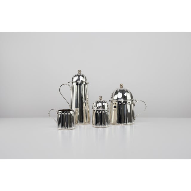 Silver-Plated Set by Massimo Vignelli for Gioielleria Calegaro, 1981, Set of 4 For Sale - Image 14 of 14