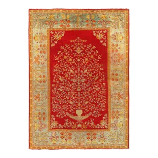 Pasargad DC Rust Original Antique Turkish Oushak Rug For Sale
