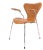 Series Seven Chair Model 3207 of Cognac Leather attributed to Arne Jacobsen from Fritz Hansen, 2000s For Sale