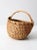 Farmhouse VIntage Wicker Buttocks Basket For Sale - Image 3 of 8