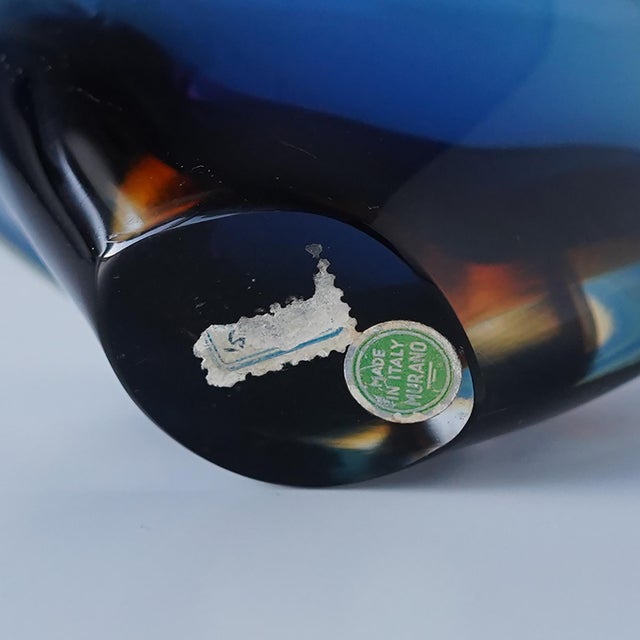 Mid 20th Century Murano Sommerso Glass Catchall Vide Poche For Sale - Image 12 of 12